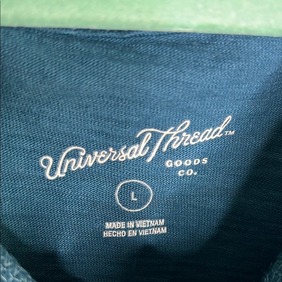 Universal Thread Asymmetrical Dress in Teal and White - Picture 2 of 4